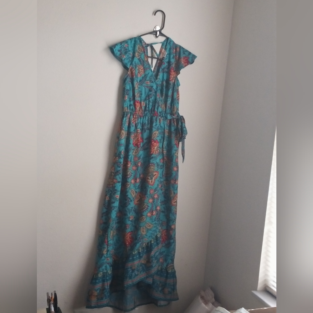 Band Of The Free Dress Women XS Vibrant Floral Maxi Academia Cottagecore Boho
